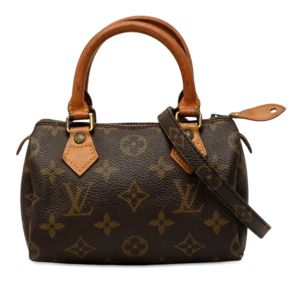Louis Vuitton Monogram Mini Speedy HL Brown Canvas Very good - Front View