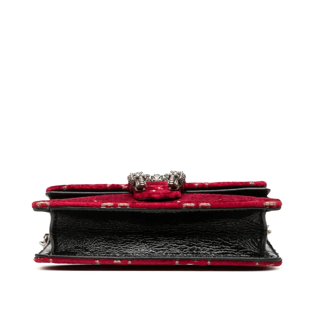 Gucci Mini GG Velvet Dionysus Crossbody Red Very good - Inside View