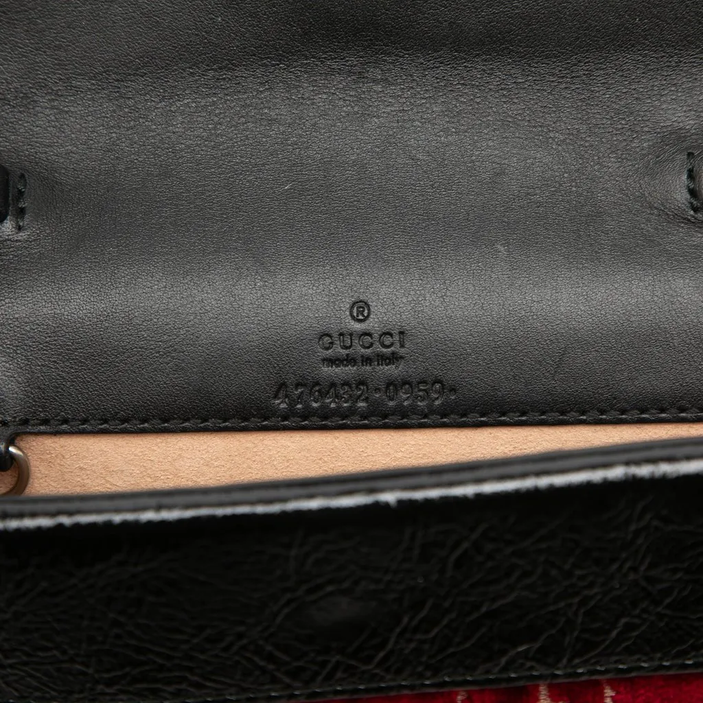 Gucci Mini GG Velvet Dionysus Crossbody Red Very good - Box View