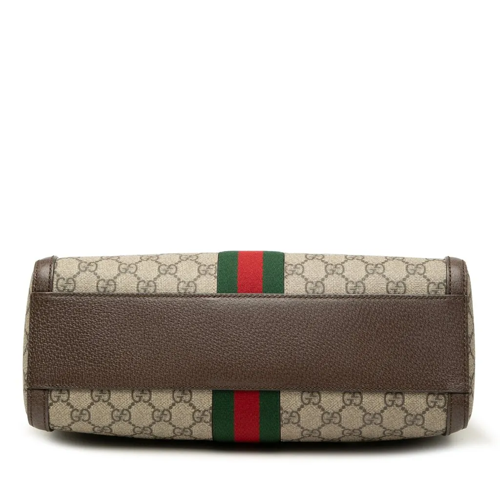 Gucci Medium GG Supreme Ophidia Top Handle Bag Beige Very good - Inside View