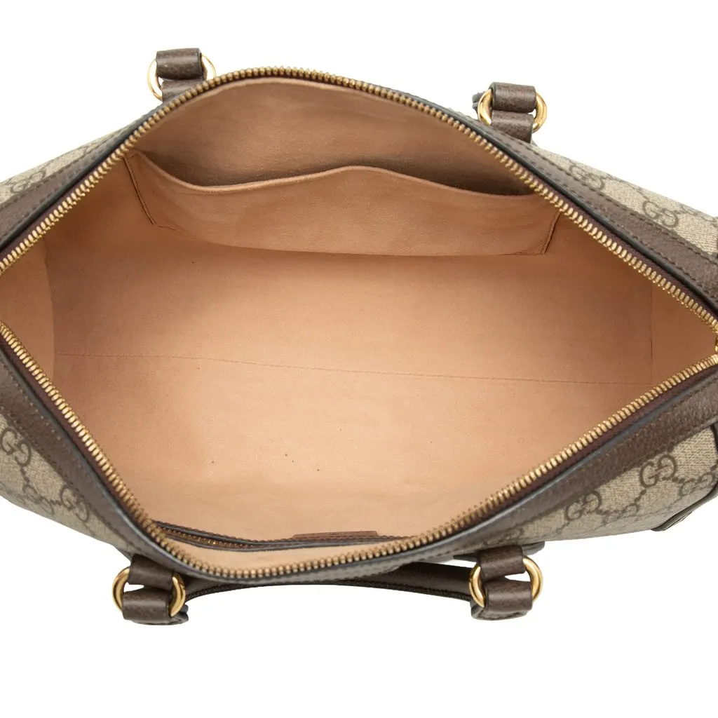 Gucci Medium GG Supreme Ophidia Top Handle Bag Beige Very good - Model View