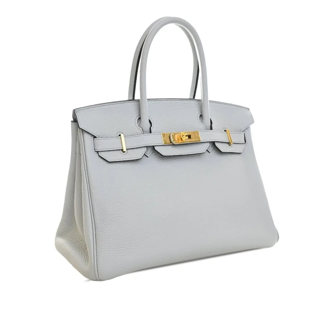 Hermès Togo Birkin Retourne 30 Blue Leather Very good - Back View