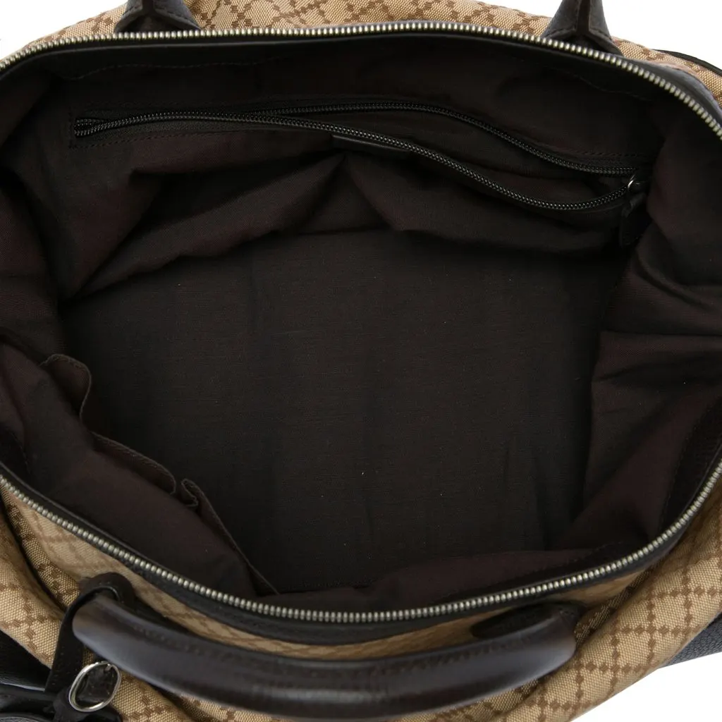 Gucci Diamante Canvas Travel Bag Beige Very good - Model View
