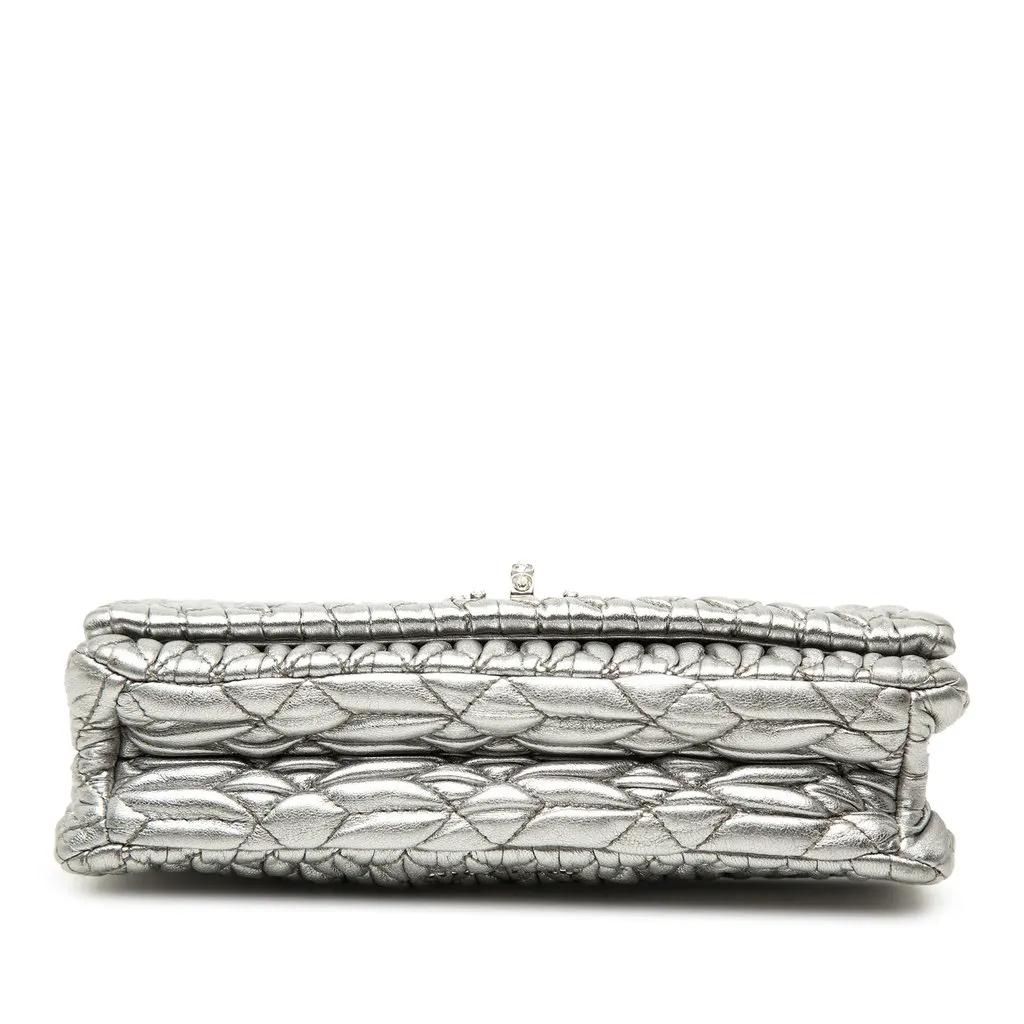 Miu Miu Matelasse Nappa Crystal Chain Shoulder Bag Silver Leather Very good - Inside View