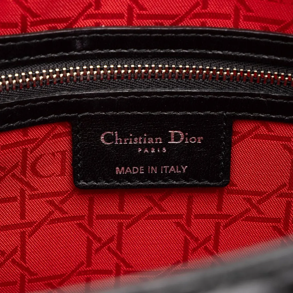 Dior Large Lambskin Cannage Lady Dior Black Leather Good - Box View