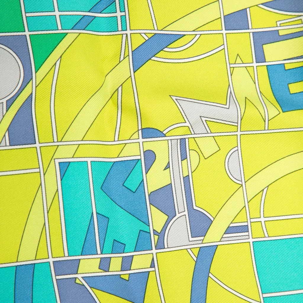Hermès Sport Pocket Square Silk Handkerchief Blue Never worn - Inside View