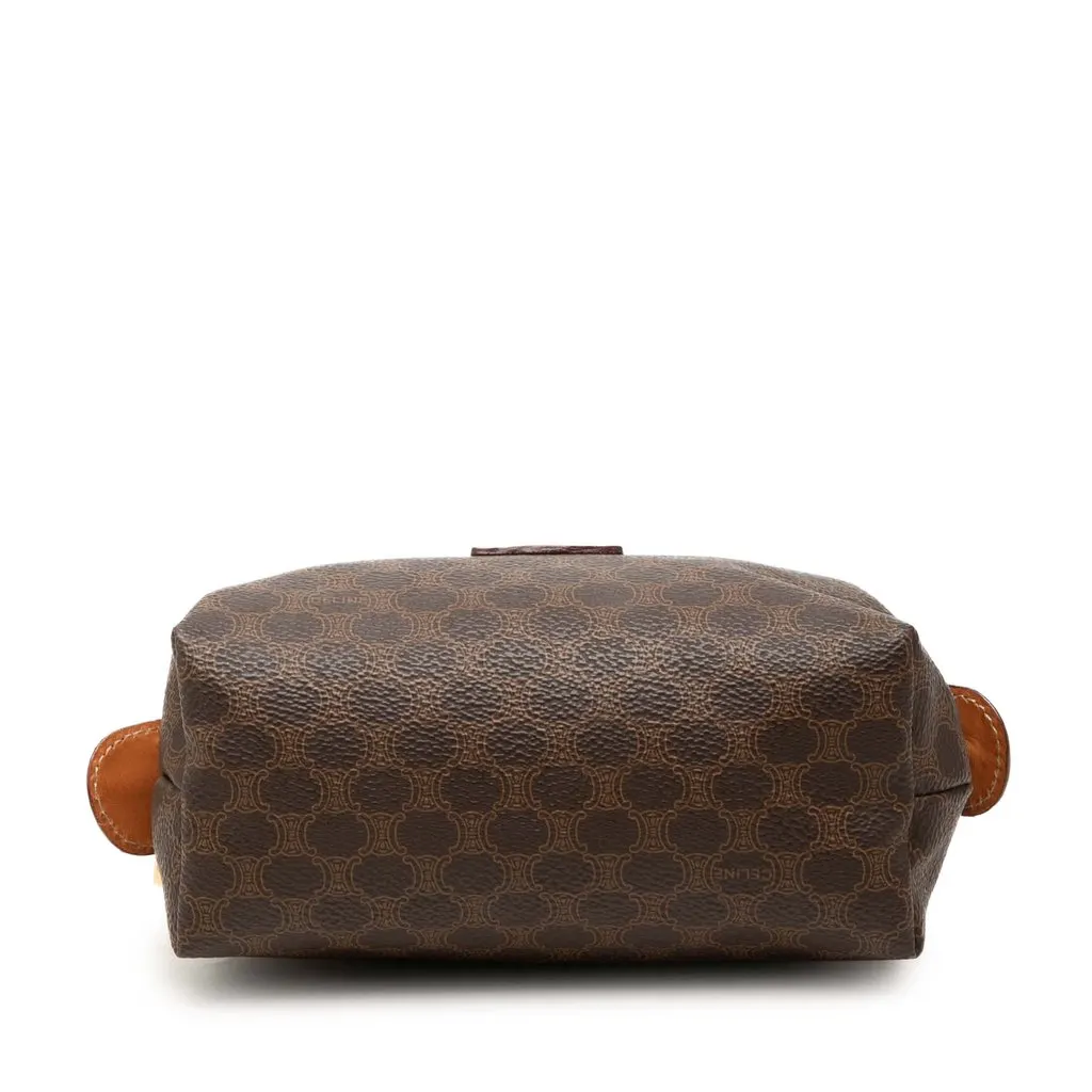 Celine Macadam Coated Canvas Pouch Brown Canvas Good - Inside View