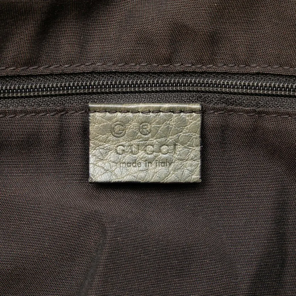 Gucci Leather GG Charm Dome Satchel Brown Leather Very good - Box View