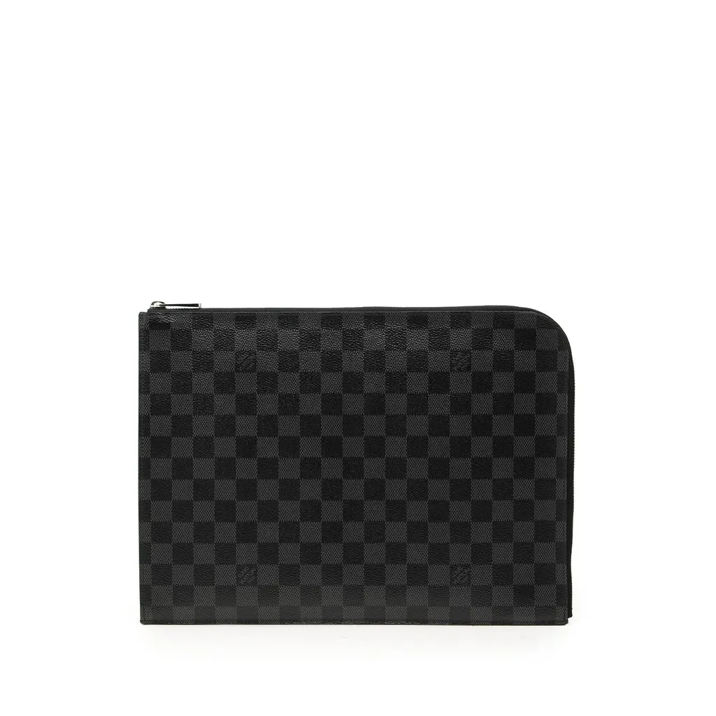 Louis Vuitton Damier Graphite Pochette Jour GM Black Canvas Very good - Front View