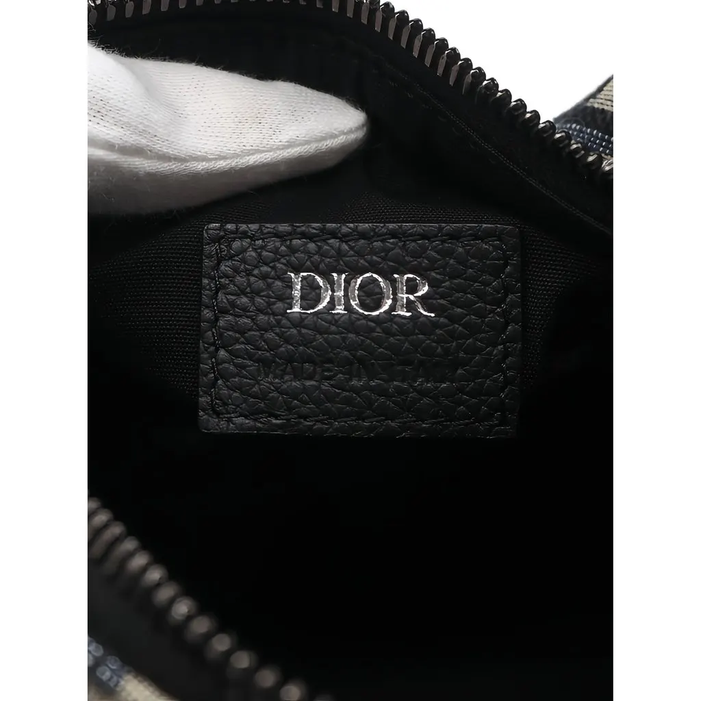 Dior Mini Oblique Canvas Roller Messenger Bag Blue Canvas Very good - Model View