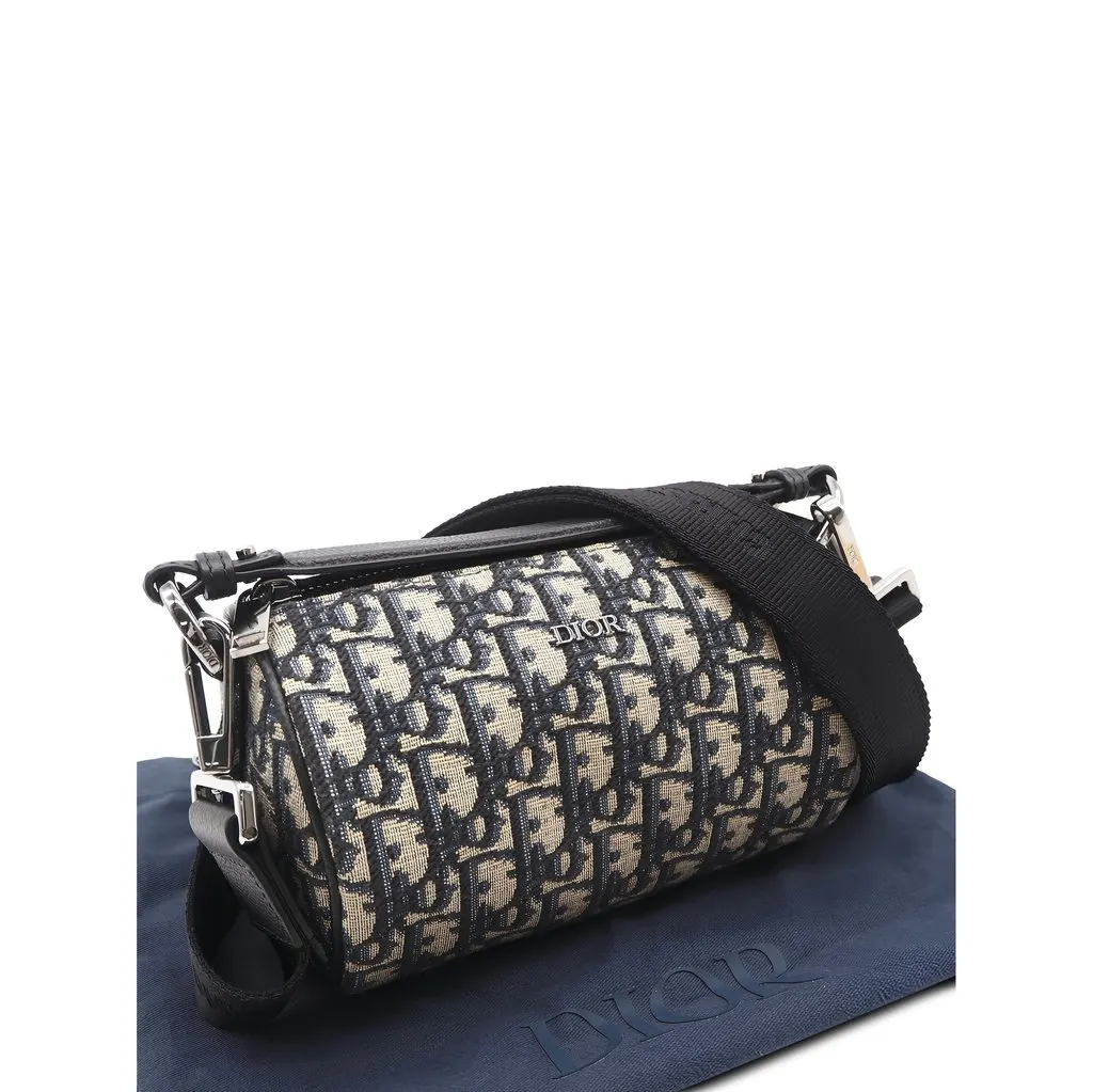 Dior Mini Oblique Canvas Roller Messenger Bag Blue Canvas Very good - Box View