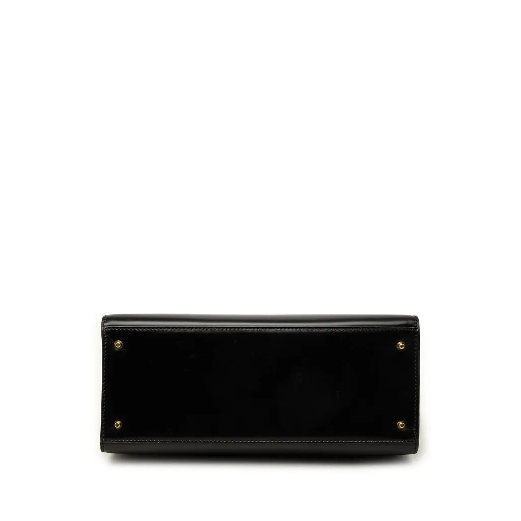 Celine Leather Toggle Clasp Top Handle Bag Black Leather Very good - Inside View