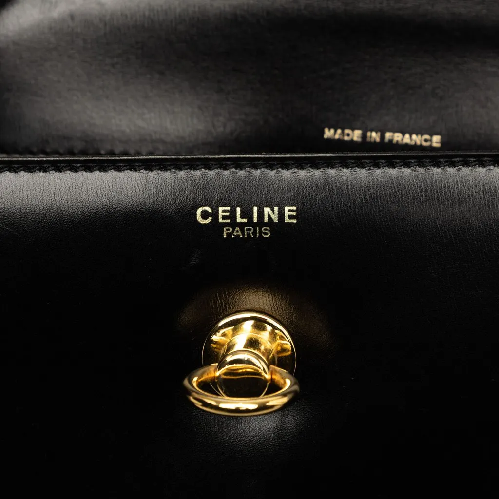 Celine Leather Toggle Clasp Top Handle Bag Black Leather Very good - Box View