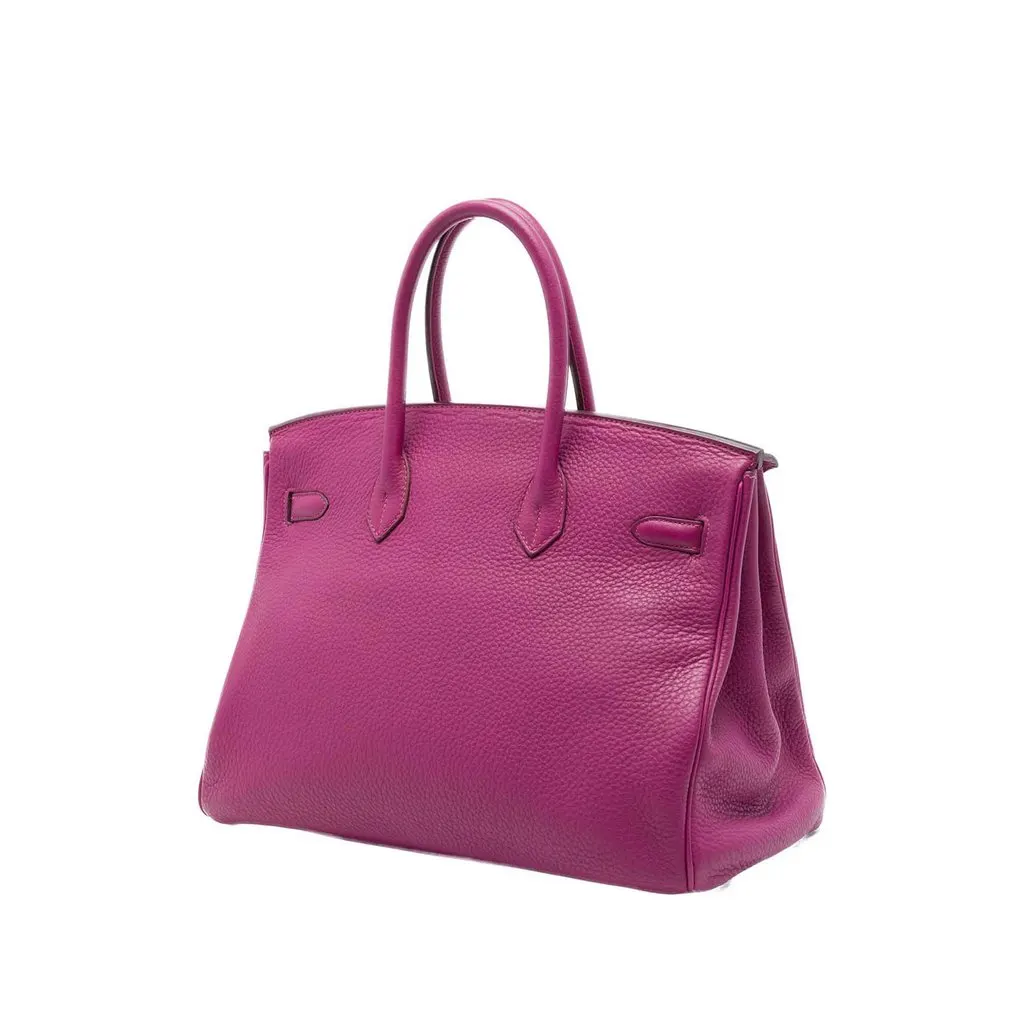 Hermès Togo Birkin Retourne 35 Purple Leather Very good - Back View