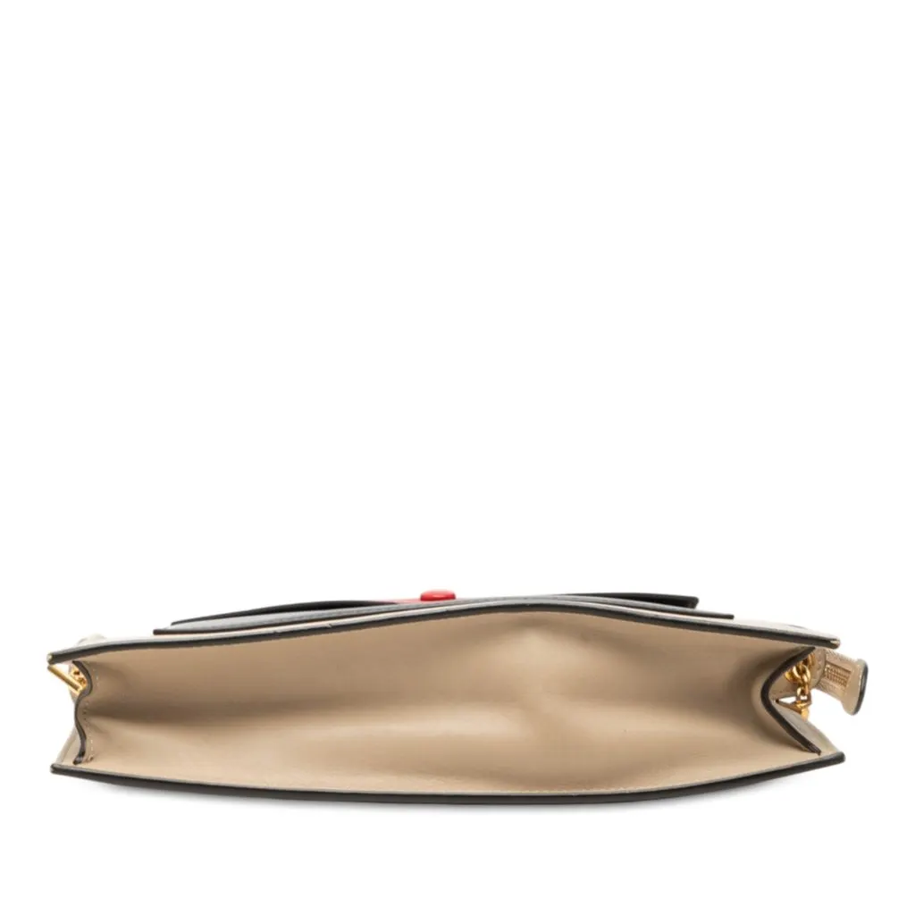 Celine Tricolor Leather Pocket Envelope Zip Crossbody Beige Leather Very good - Inside View