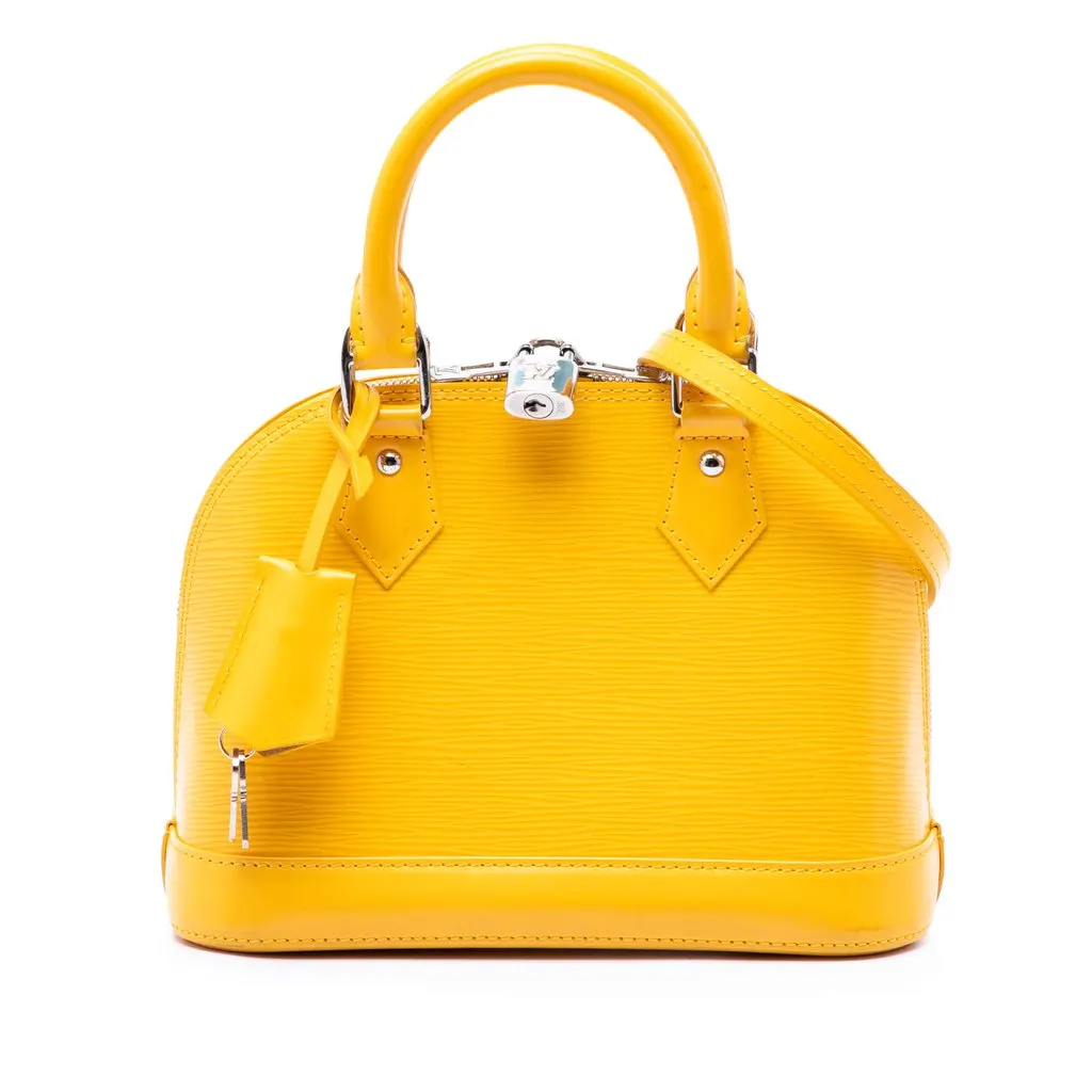 Louis Vuitton Epi Alma BB Yellow Leather Very good - Front View