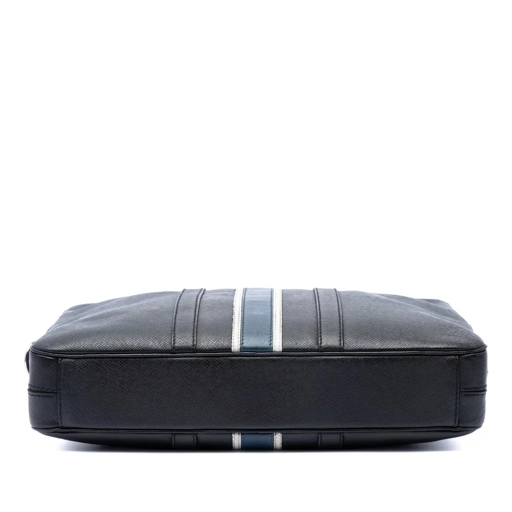 Louis Vuitton Taiga Striped Porte Documents Voyage PM Black Leather Very good - Inside View