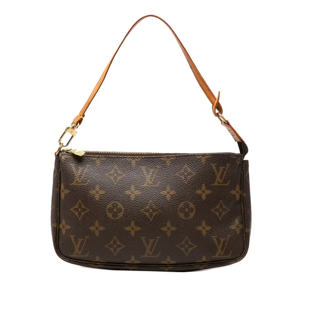 Louis Vuitton Monogram Pochette Accessoires Brown Very good - Front View