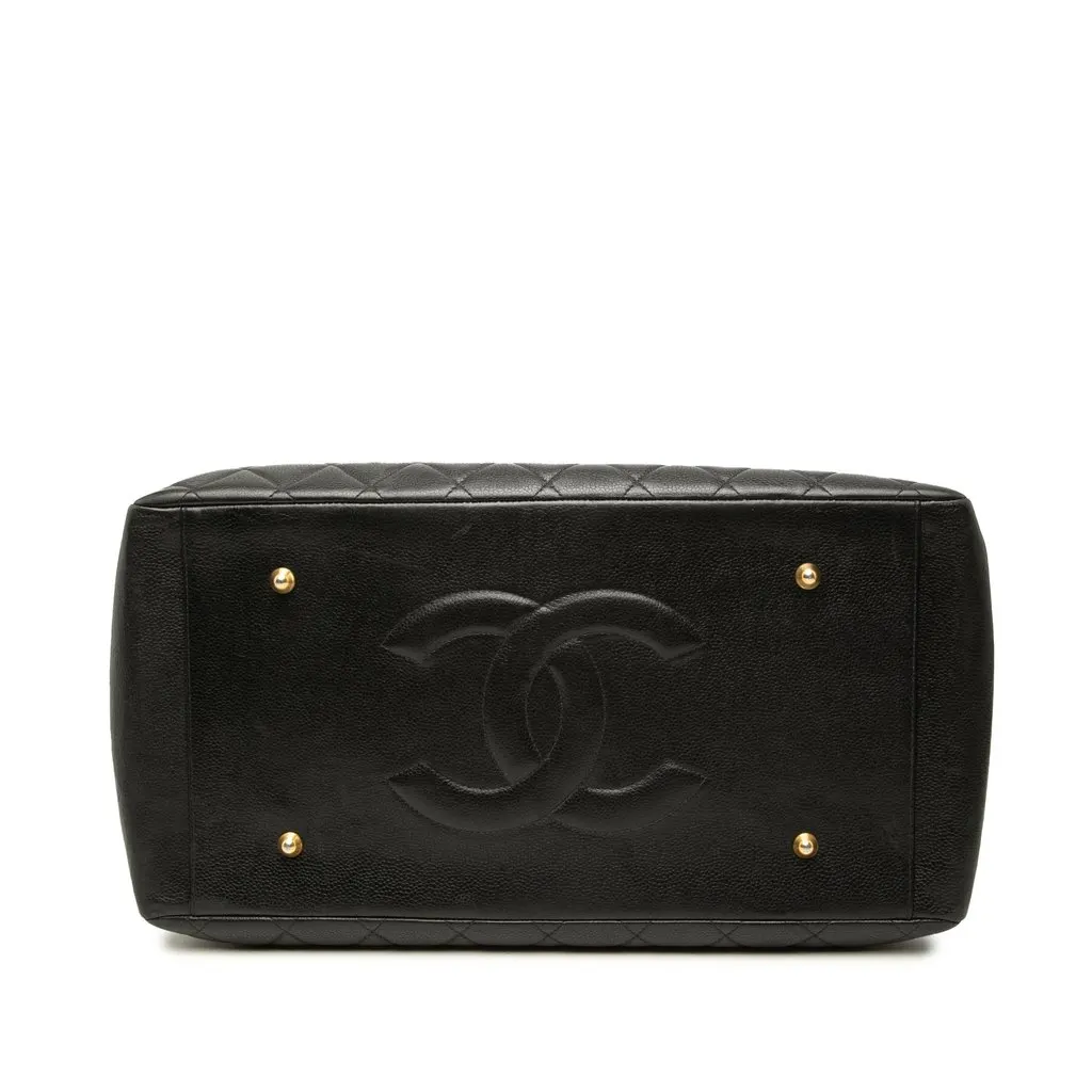 Chanel Grand CC Caviar Timeless Shopping Tote XL Black Leather Very good - Inside View