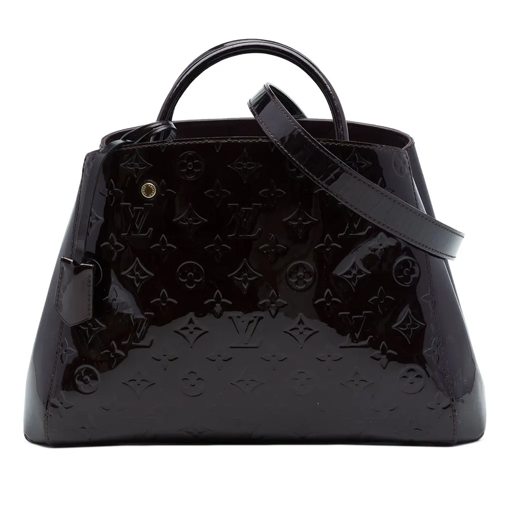 Louis Vuitton Monogram Vernis Montaigne MM Purple Leather Very good - Front View