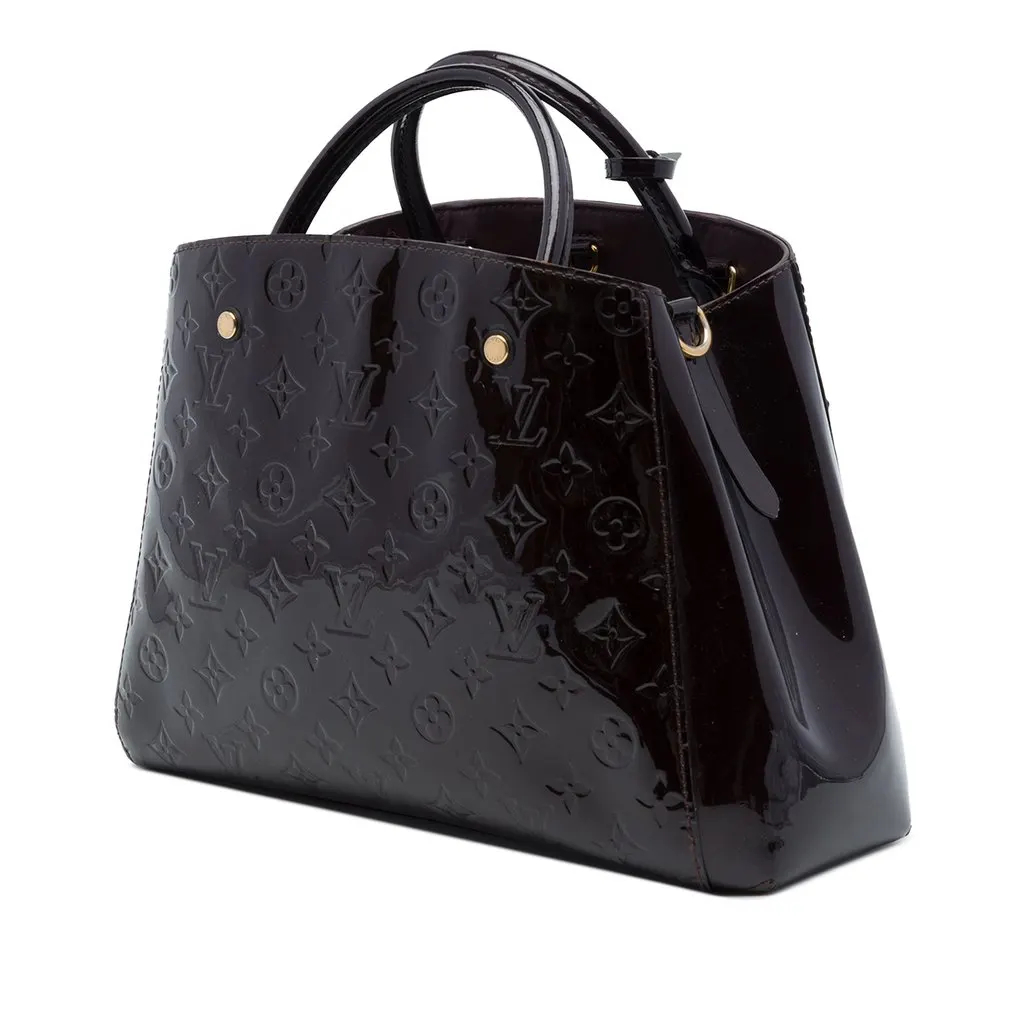 Louis Vuitton Monogram Vernis Montaigne MM Purple Leather Very good - Back View