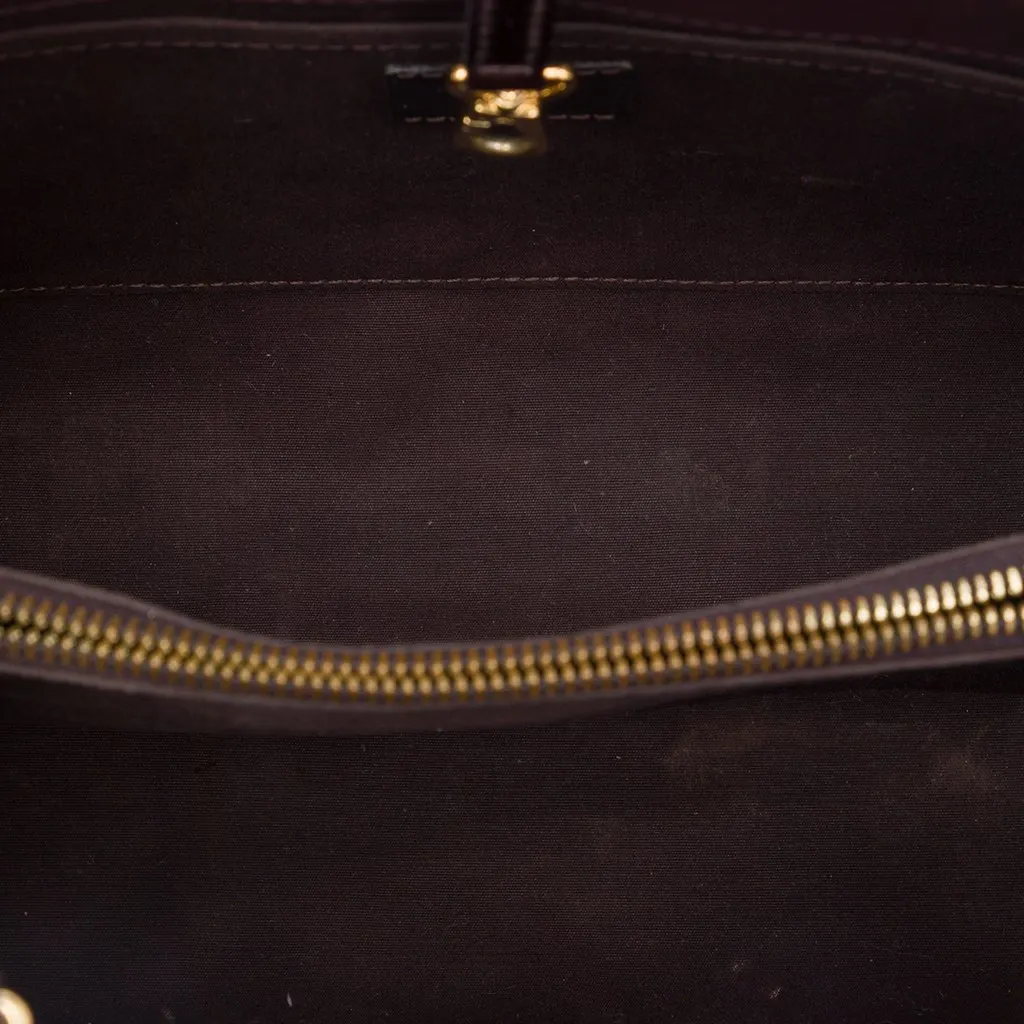 Louis Vuitton Monogram Vernis Montaigne MM Purple Leather Very good - Model View