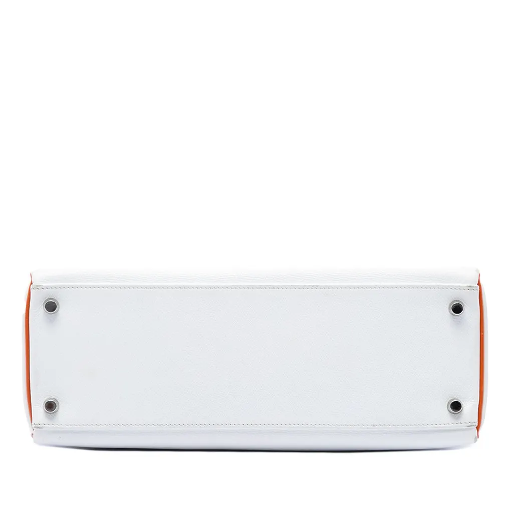 Hermès Bicolor Epsom Kelly II Retourne 32 White Leather Good - Inside View