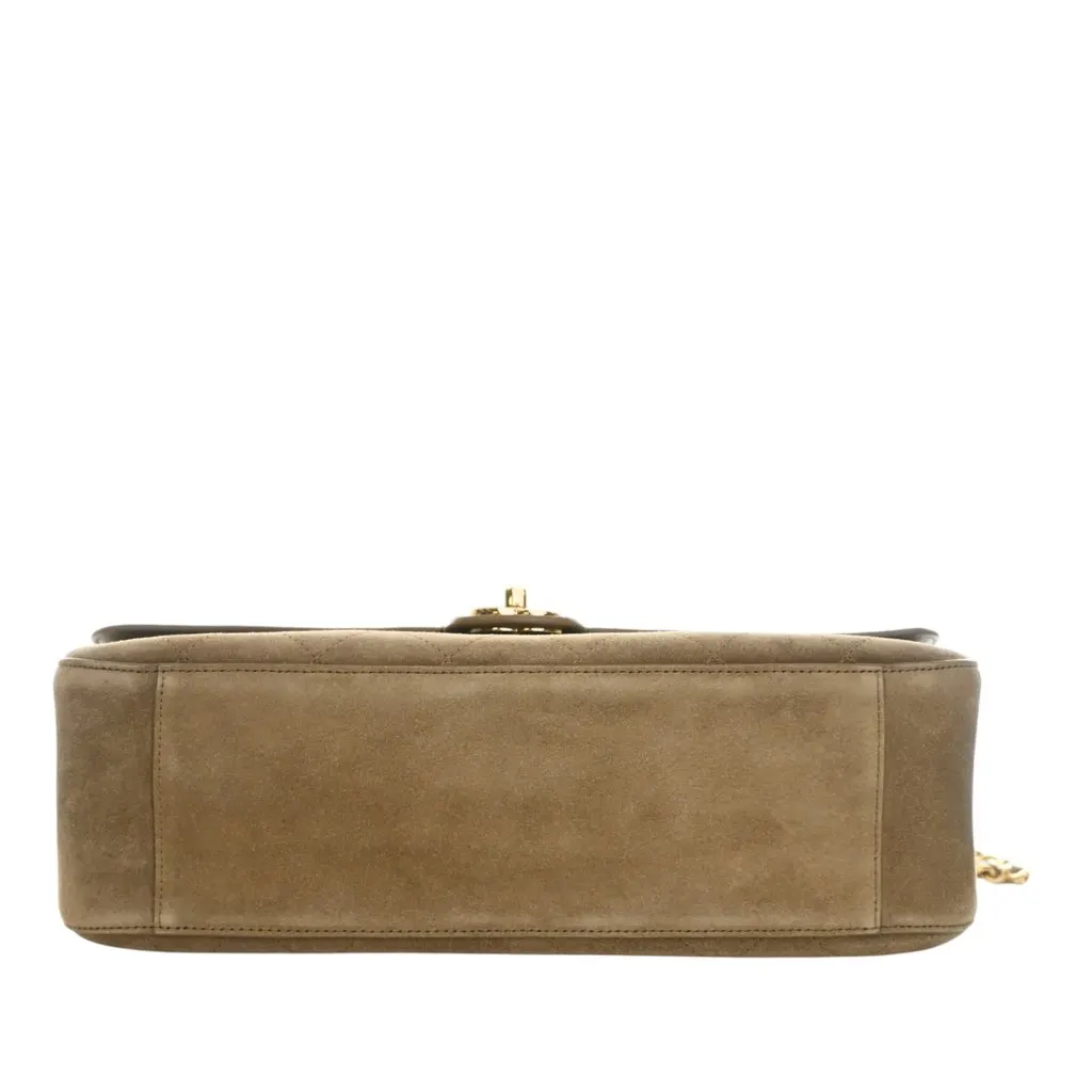 Chanel Small Quilted Suede Souplissimo Maxi Flap Brown Leather Never worn - Box View