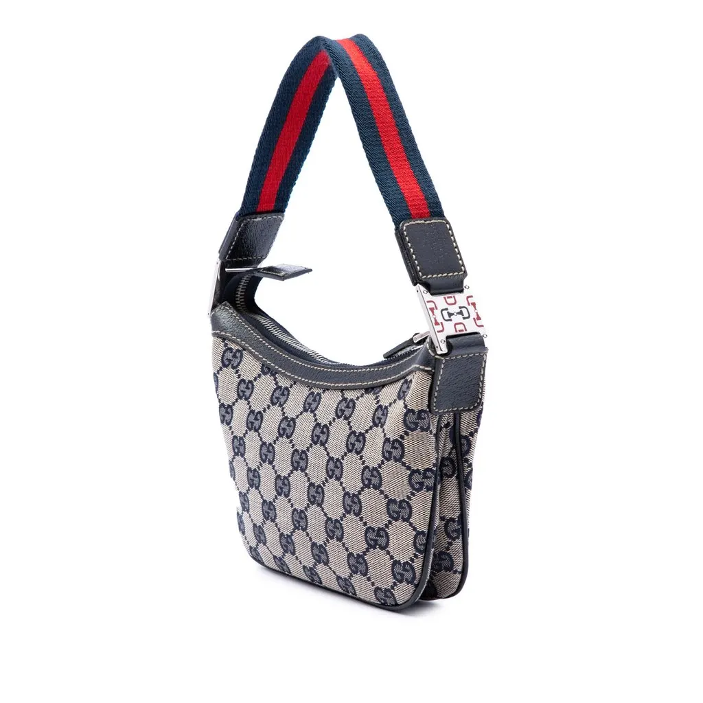 Gucci Mini GG Canvas Web Pop Handbag Beige Canvas Very good - Back View