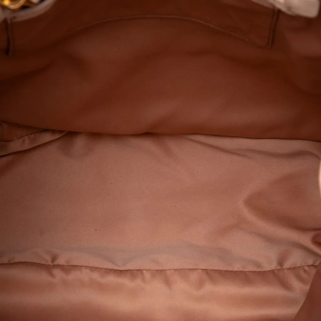 Miu Miu Matelasse Nappa Convertible Tote Beige Leather Very good - Model View