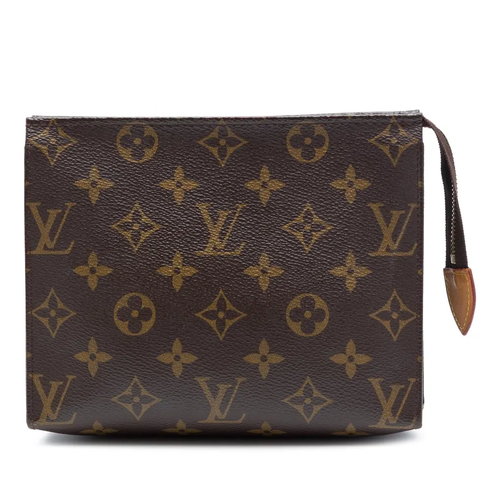 Louis Vuitton Monogram Toiletry Pouch 19 Brown Very good - Front View