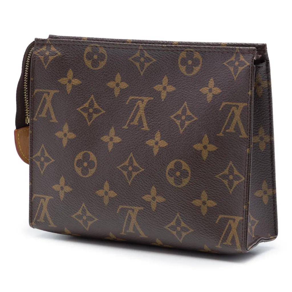 Louis Vuitton Monogram Toiletry Pouch 19 Brown Very good - Back View