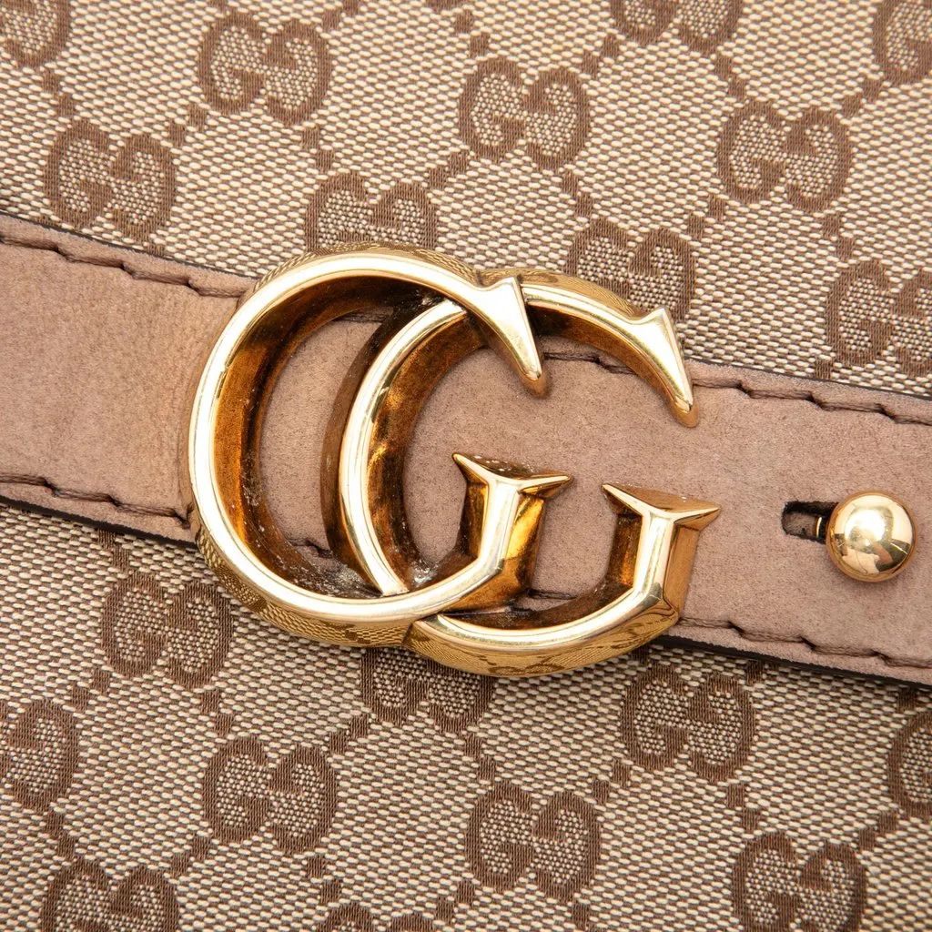 Gucci Medium GG Canvas Running Satchel Beige Very good - Box View