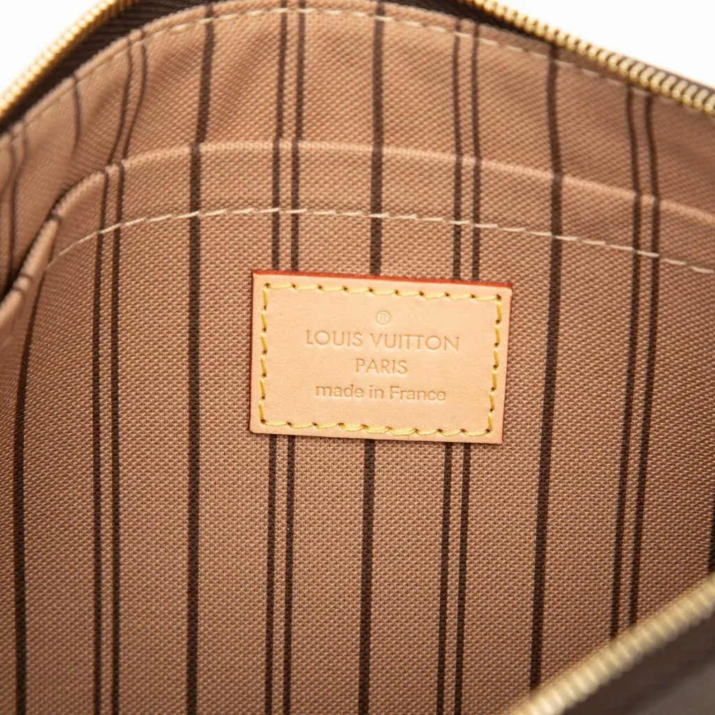 Louis Vuitton Monogram Neverfull MM Pouch Brown Canvas Very good - Box View