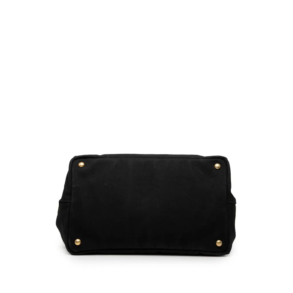 Prada Canvas Canapa Logo Tote Black Canvas Very good - Inside View
