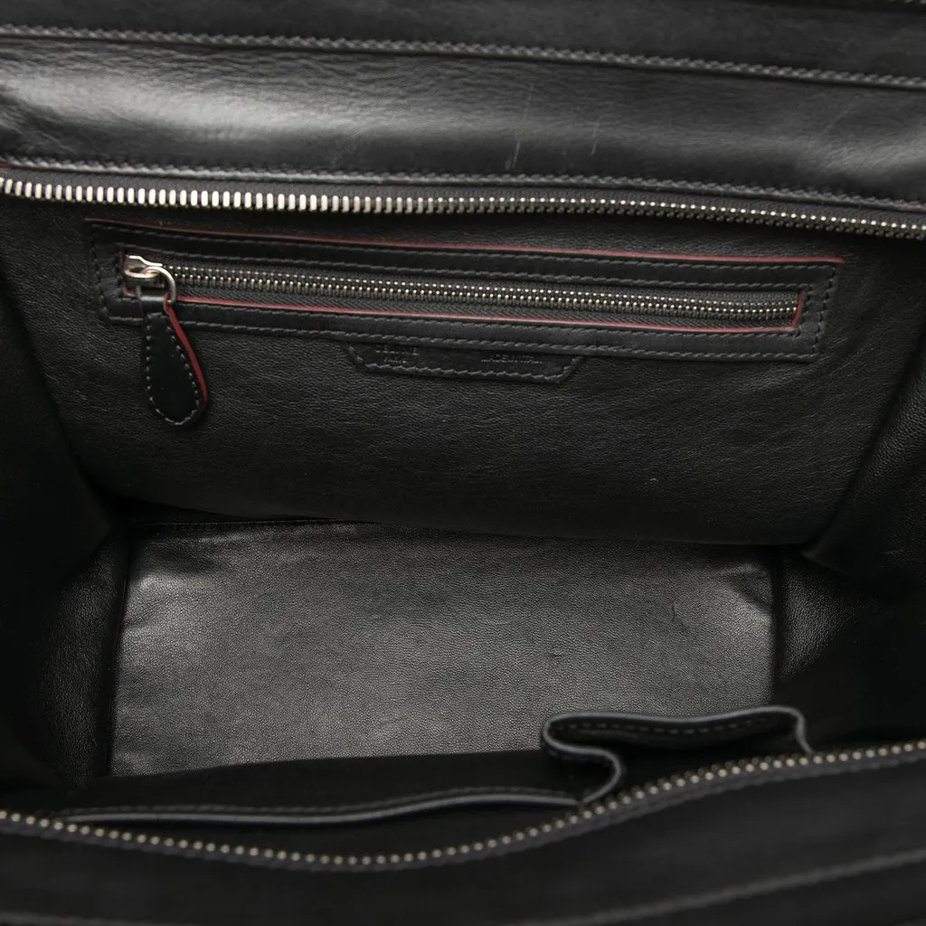 Celine Mini Calfskin Luggage Tote Black Leather Very good - Model View