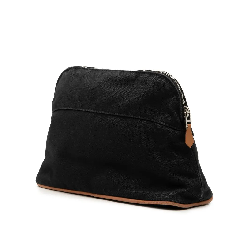 Hermès Toile Bolide Trousse De Voyage Pouch PM Black Very good - Back View