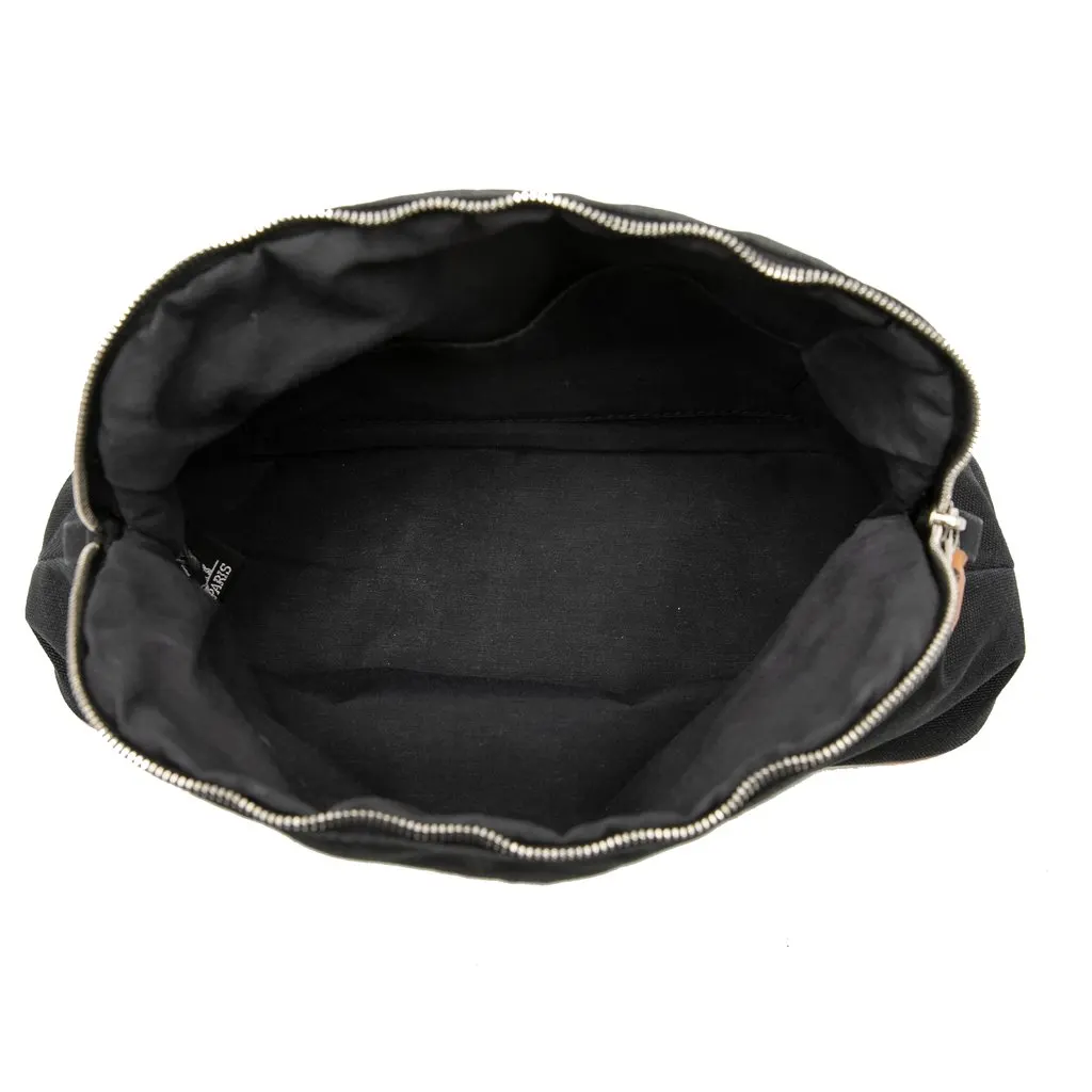 Hermès Toile Bolide Trousse De Voyage Pouch PM Black Very good - Model View