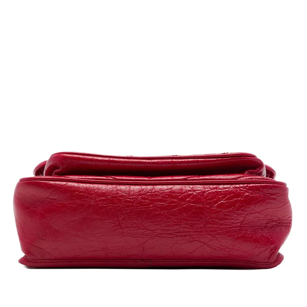 Saint Laurent Medium Crinkled Calfskin Niki Red Leather Very good - Inside View
