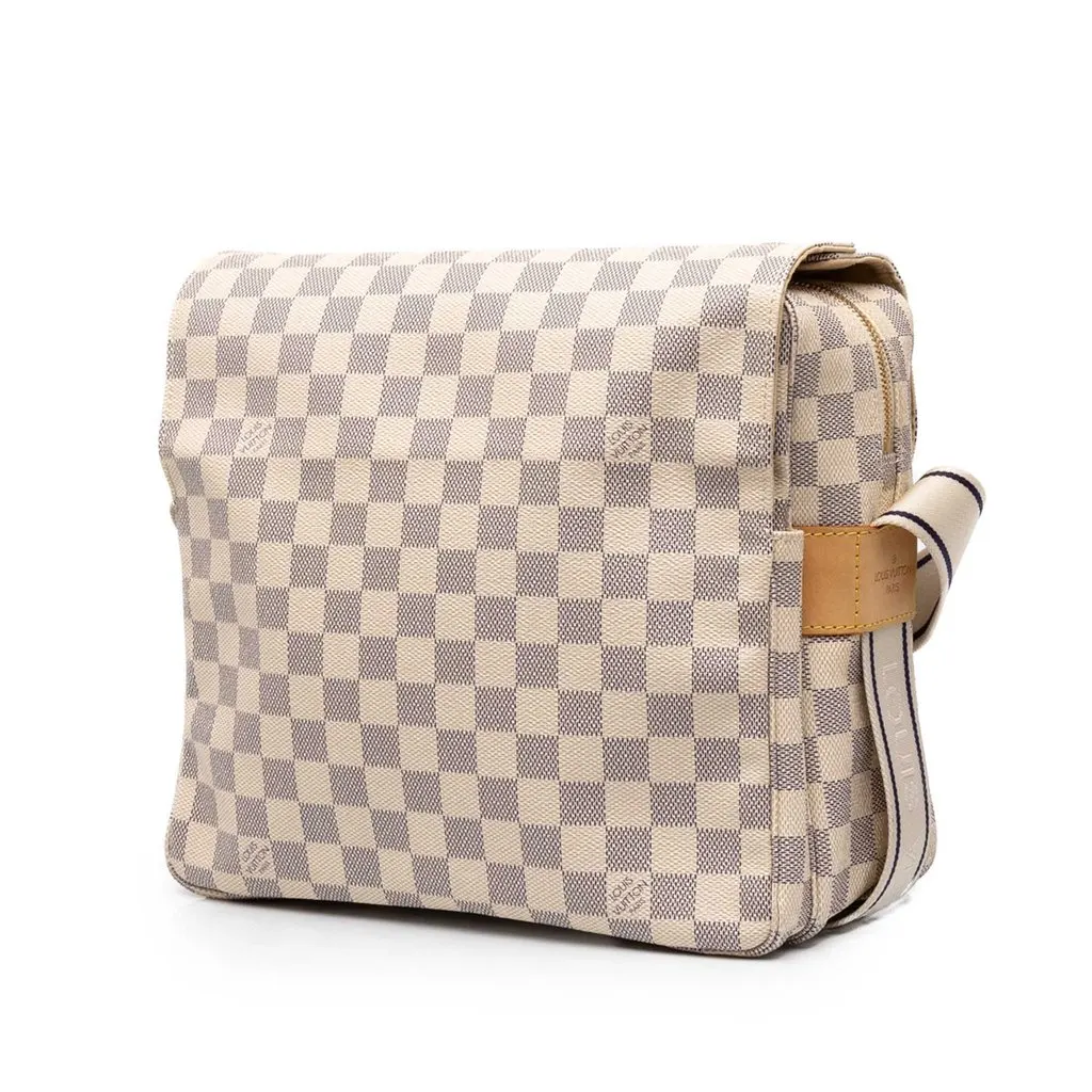 Louis Vuitton Damier Azur Naviglio White Canvas Very good - Back View