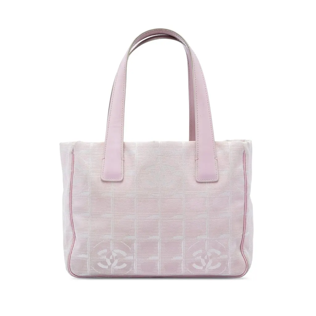 Chanel New Travel Line Nylon Tote Pink Very good - Front View
