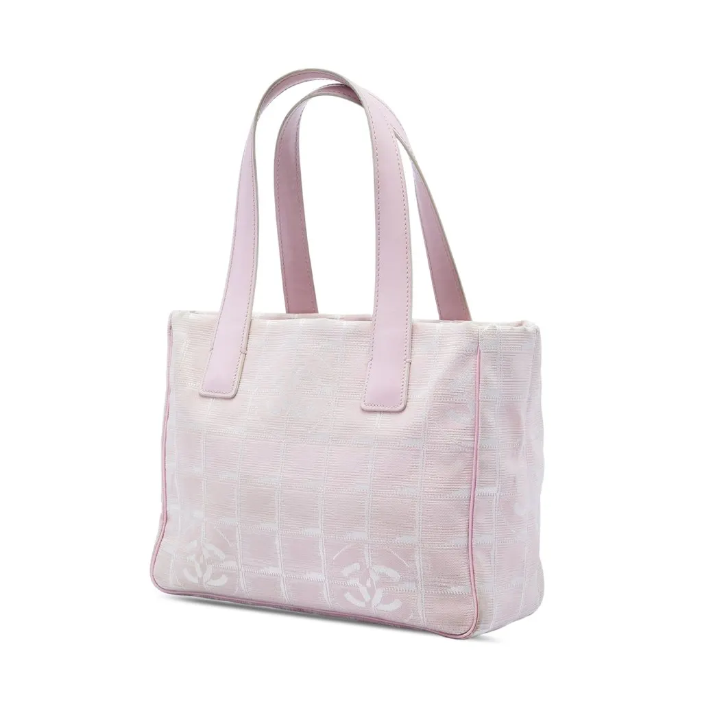 Chanel New Travel Line Nylon Tote Pink Very good - Back View