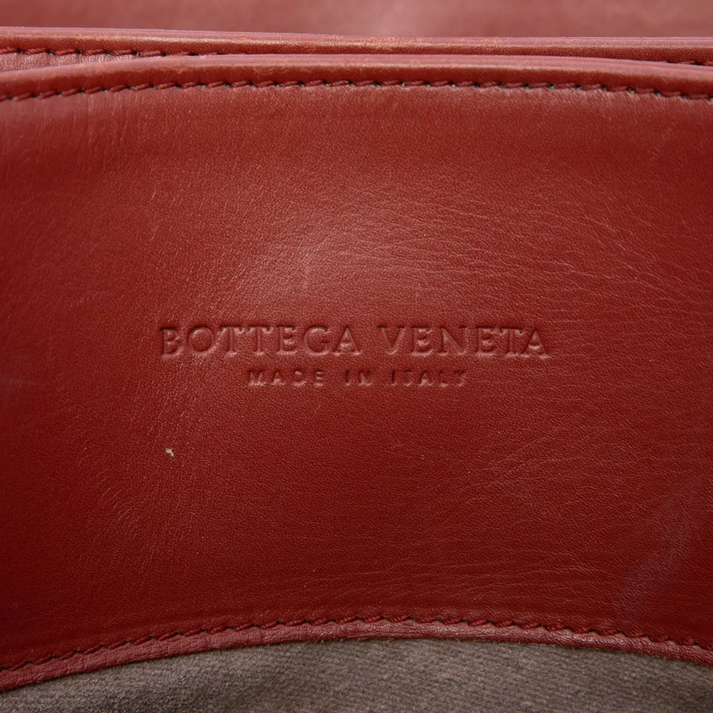 Bottega Veneta Medium Nappa Intrecciato Roma Tote Red Leather Very good - Box View