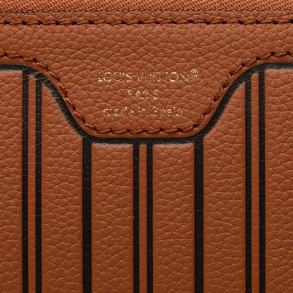 Louis Vuitton Calfskin Neverfull Inside Out MM Pouch Brown Leather Very good - Box View