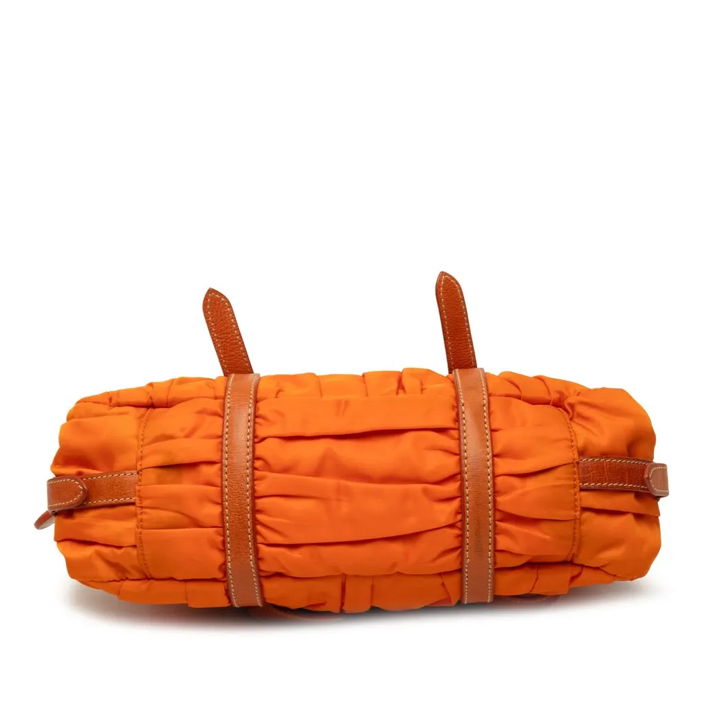 Prada Tessuto Gaufre Satchel Orange Polyamide Very good - Inside View