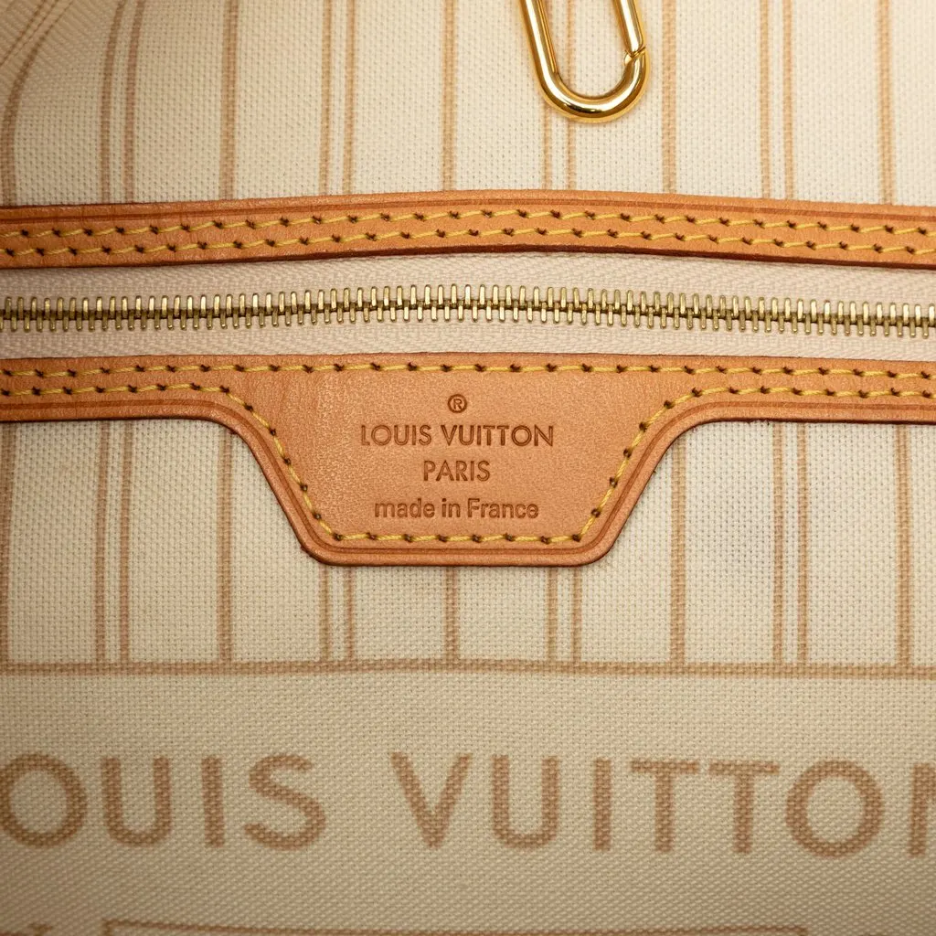 Louis Vuitton Damier Azur Neverfull GM White Canvas Very good - Box View