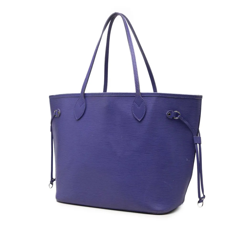 Louis Vuitton Epi Neverfull MM Purple Leather Very good - Back View