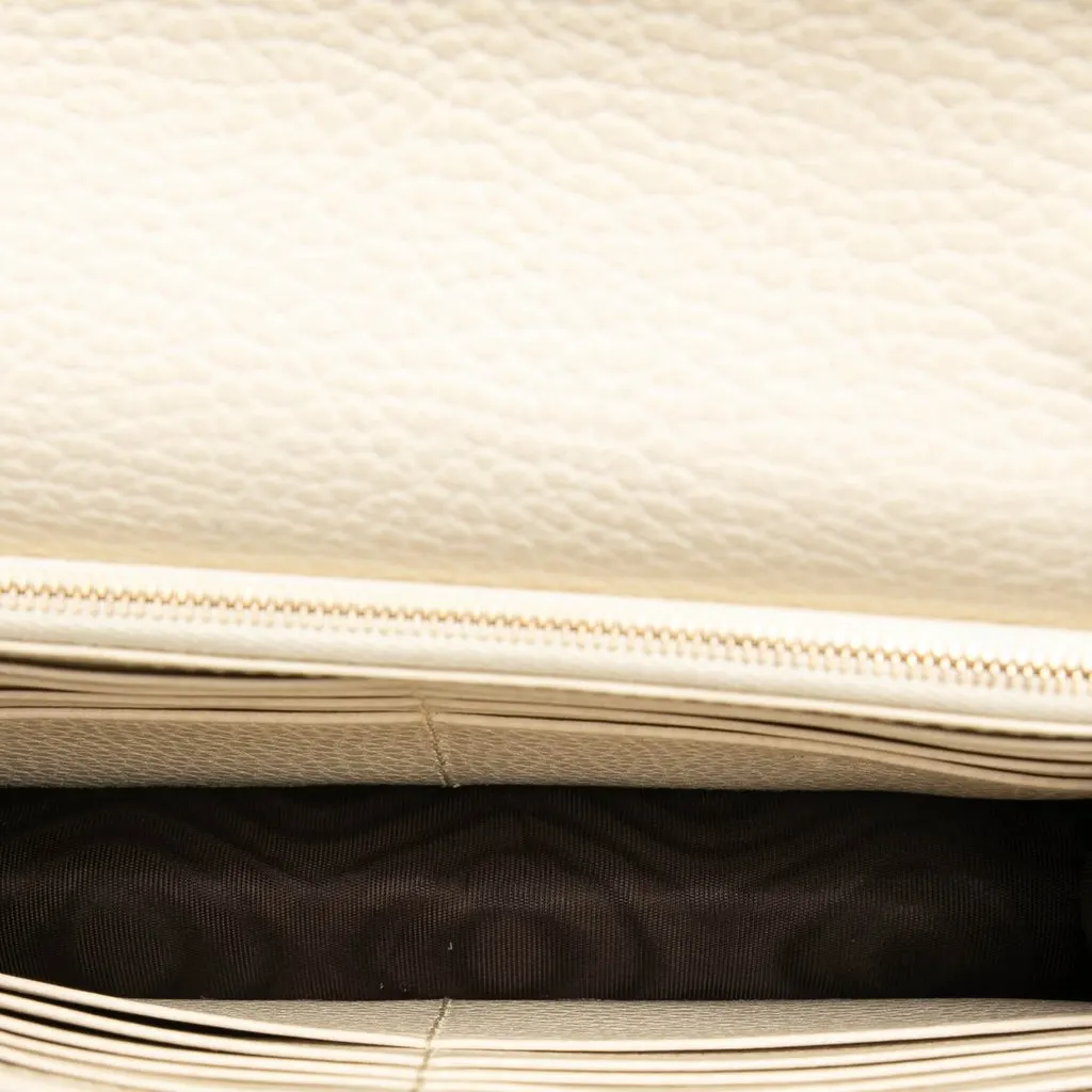 Gucci Dollar Calfskin Interlocking G Wallet on Chain Brown Leather Very good - Model View