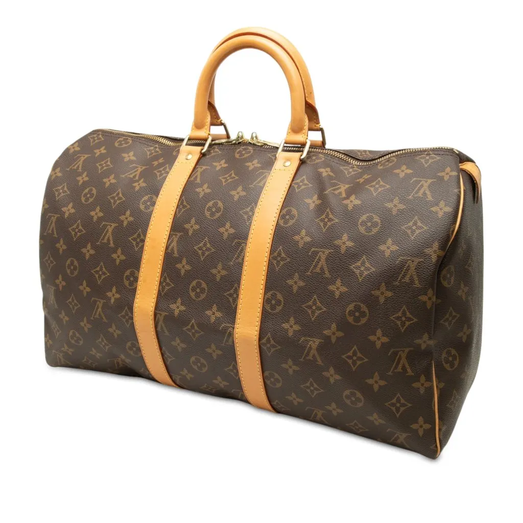 Louis Vuitton Monogram Keepall 45 Brown Canvas Very good - Back View