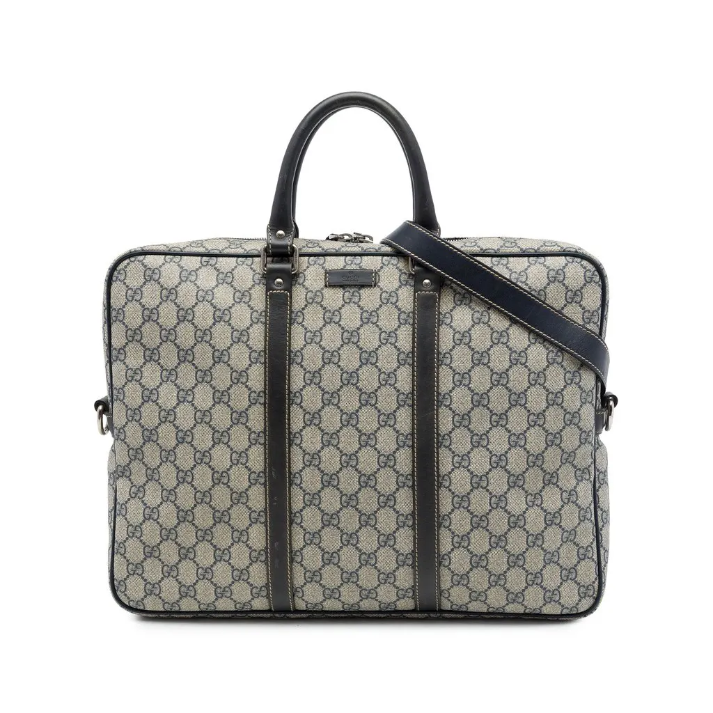 Gucci GG Supreme Business Bag Beige Canvas Very good - Front View